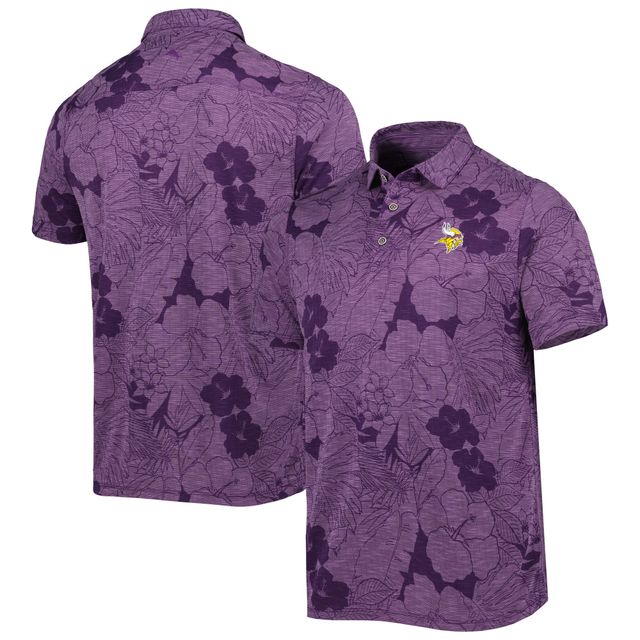 Polo Tommy Bahama pour homme Minnesota Vikings Miramar Blooms violet