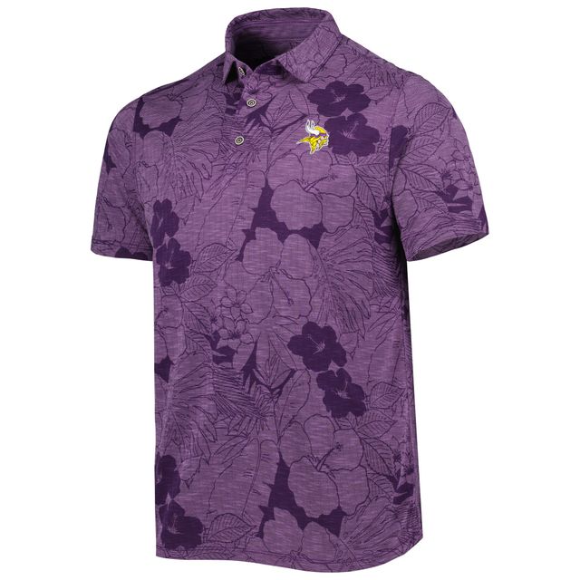 Polo Tommy Bahama pour homme Minnesota Vikings Miramar Blooms violet