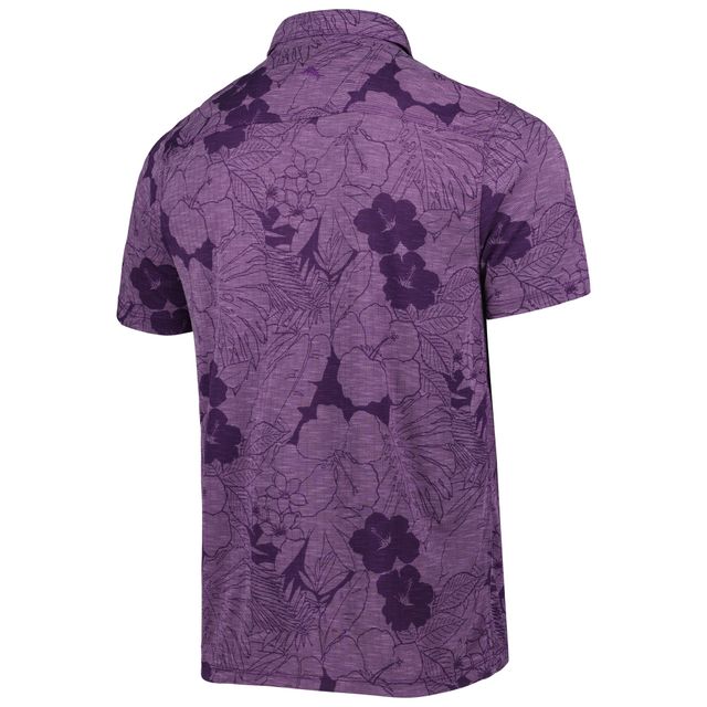 Polo Tommy Bahama pour homme Minnesota Vikings Miramar Blooms violet