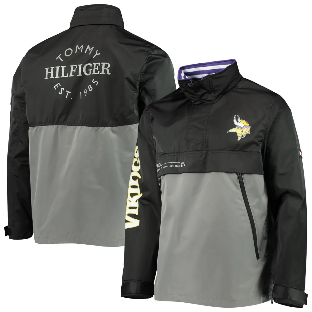 Minnesota Vikings Tommy Bahama On Deck IslandZone Half-Zip Jacket - Gray