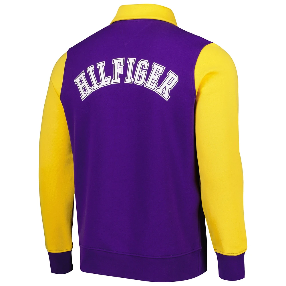 Sweat Tommy Hilfiger pour homme violet/doré Minnesota Vikings Aiden Quarter-Zip