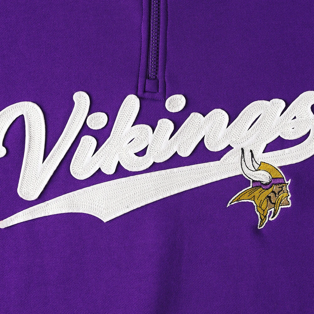 Sweat Tommy Hilfiger pour homme violet/doré Minnesota Vikings Aiden Quarter-Zip