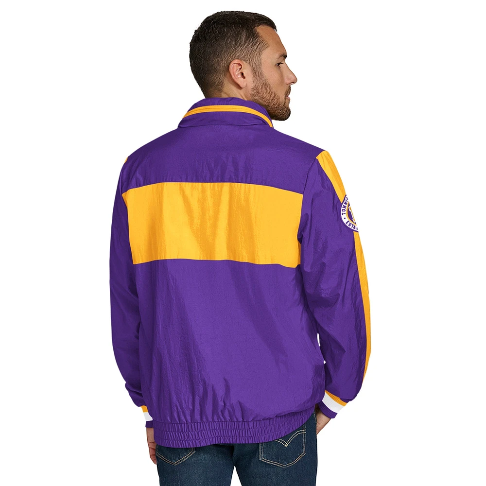 Men's Tommy Hilfiger Purple Minnesota Vikings Gael Lightweight Half-Zip Hoodie Jacket