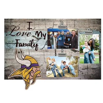 Minnesota Vikings 11" x 19" I Love My Family Clip Photo Frame