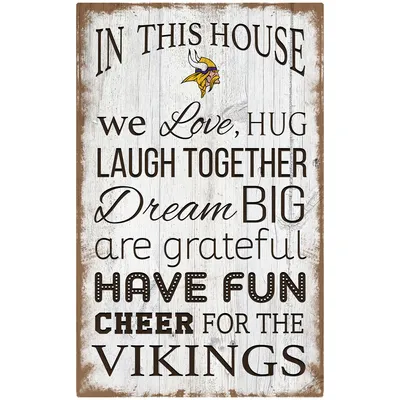 Minnesota Vikings 11'' x 19'' Team In This House Sign