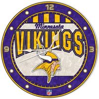 Minnesota Vikings 12" Art-Glass Wall Clock