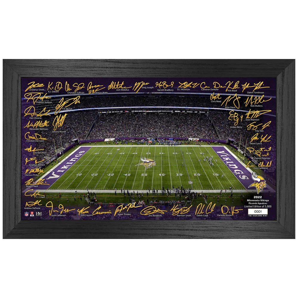 Lids Minnesota Vikings Highland Mint 12'' x 20'' 2022 Facsimile Signature  Gridiron Collection Framed Photo