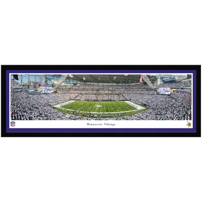 Minnesota Vikings 15'' x 41.5'' Whiteout Game Single Mat Select Frame Panoramic