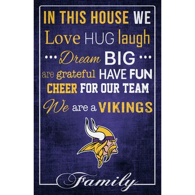 Minnesota Vikings 17'' x 26'' Team Coordinates Sign