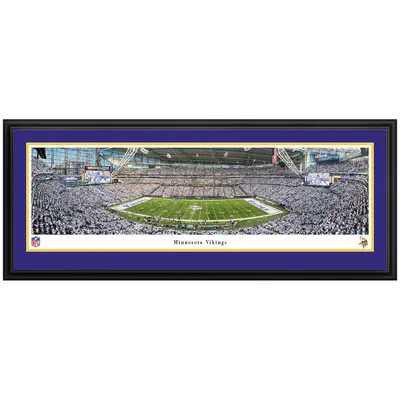 Minnesota Vikings 18'' x 44'' Whiteout Game Double Mat Deluxe Frame Panoramic