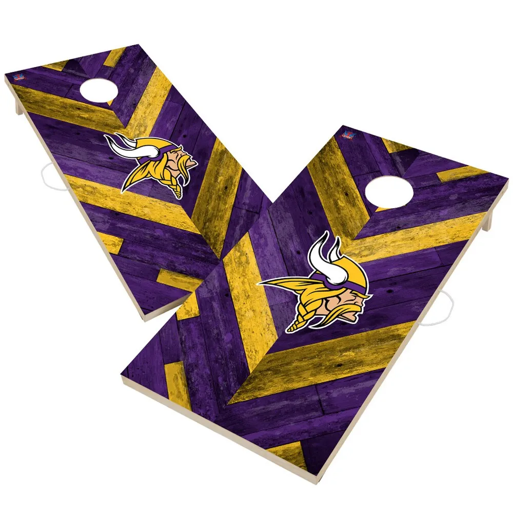 Lids Minnesota Vikings 2' x 4' Herringbone Design Cornhole Set