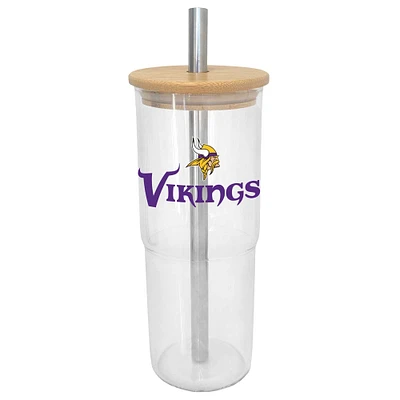 Verre à vin en verre de 24 oz des Vikings du Minnesota