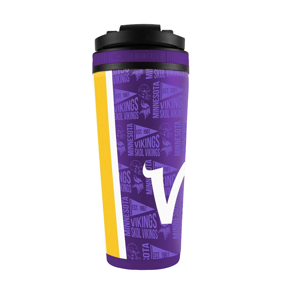 Bouteille shaker en acier inoxydable 4D de 26 oz des Vikings du Minnesota