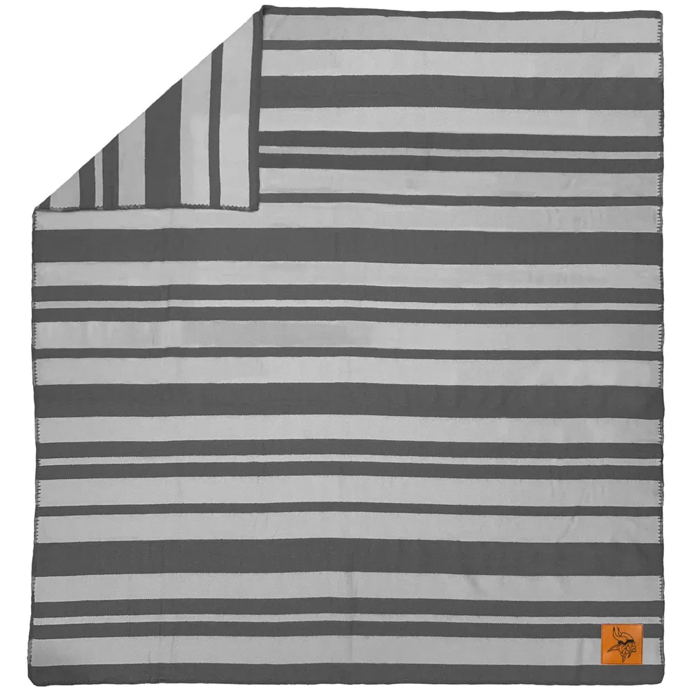 Lids Minnesota Vikings 60'' x 70'' Acrylic Stripe Blanket with Faux Leather  Logo Patch