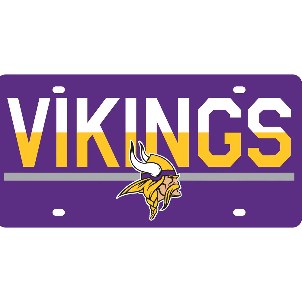 Purple Laser Chrome License Plate Frame - Minnesota Vikings