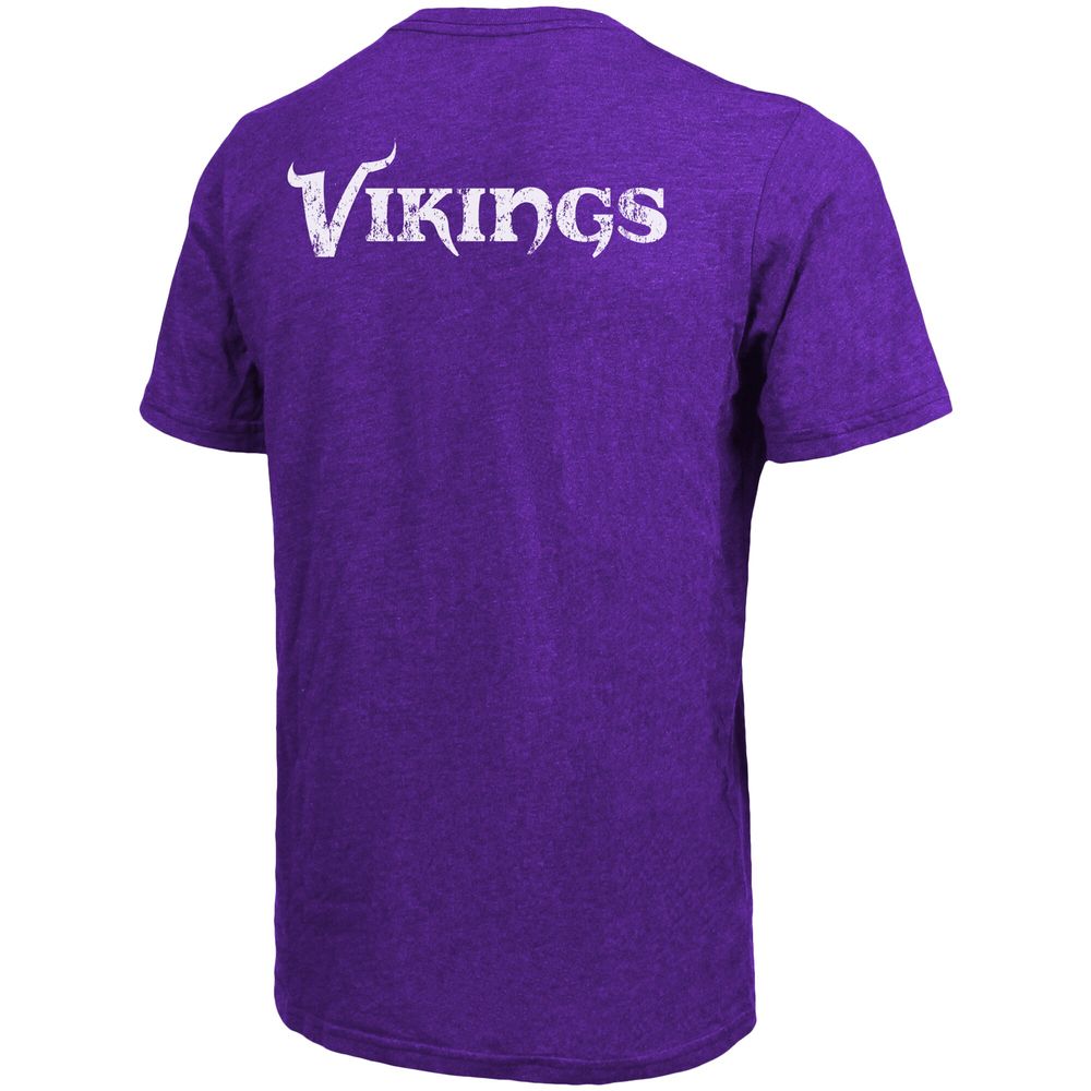 Minnesota Vikings Majestic Threads Tri-Blend Pocket T-Shirt - Heathered Purple