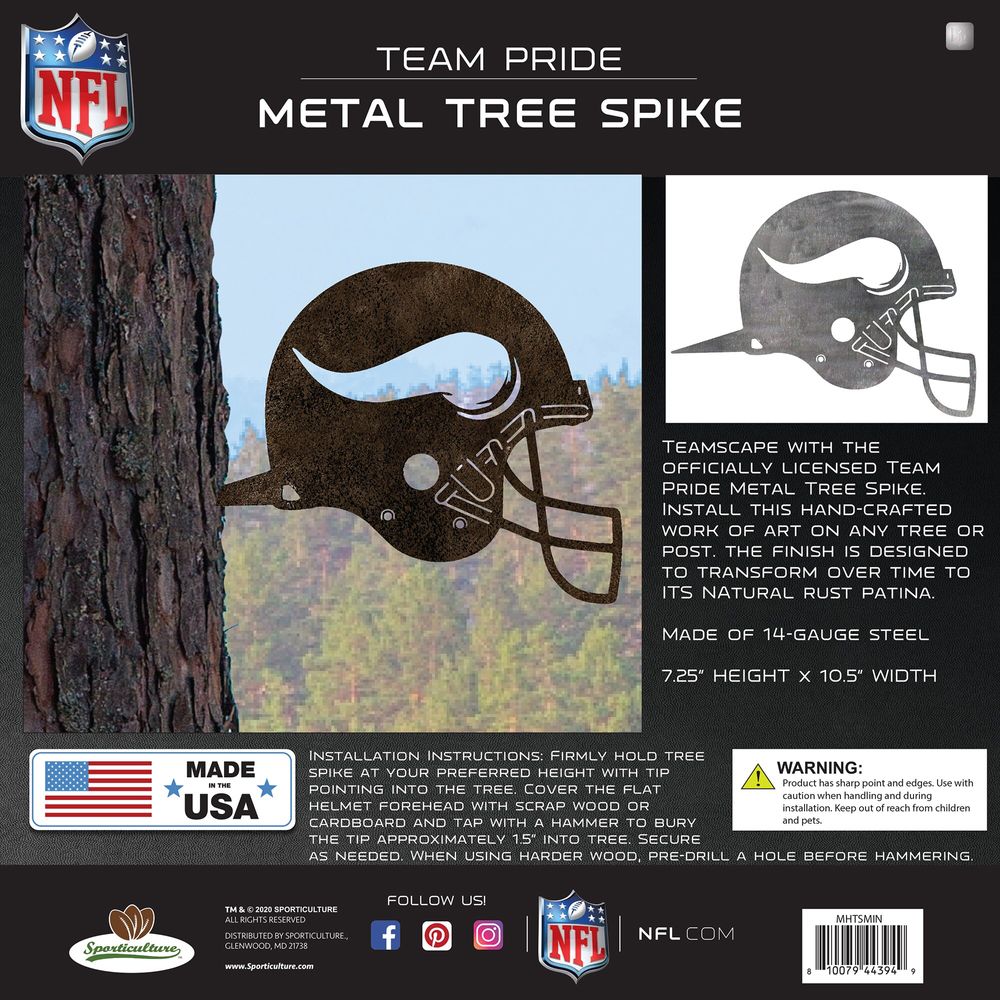 Sporticulture Minnesota Vikings Metal Garden Art Helmet Spike