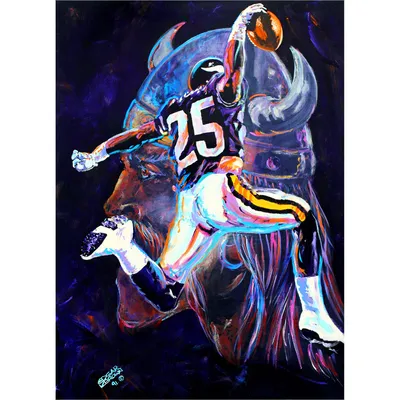 Minnesota Vikings "Spirit of the Norsemen" Fine Art Canvas Print 24" x 36" by Artist Edgar Brown