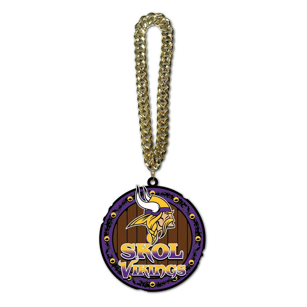 Collier chaîne avec slogan MOJO Minnesota Vikings