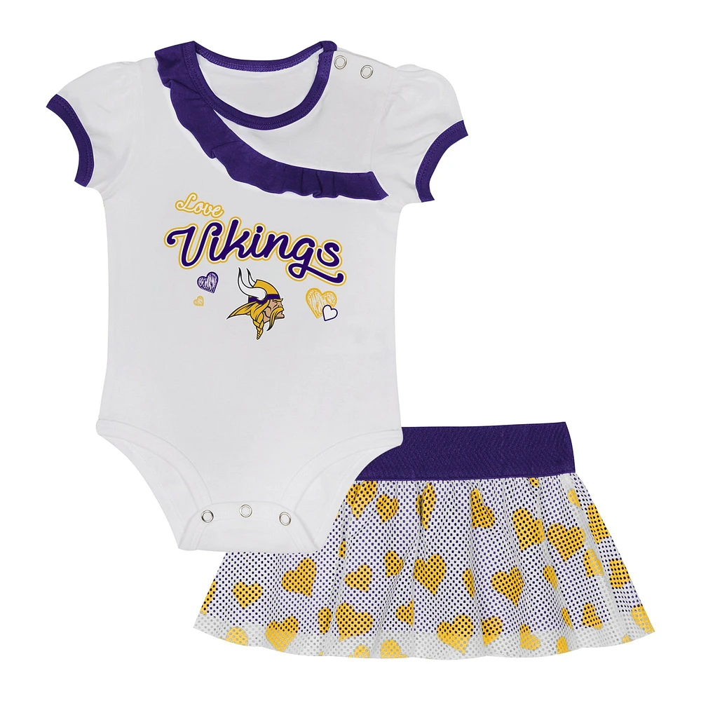 Ensemble body et jupe pour nouveau-né bébé Minnesota Vikings Love My Team