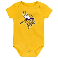 Ensemble de 3 bodys pour nouveau-nés et nourrissons Minnesota Vikings Team Starter