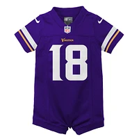 Nouveau-né et nourrisson Nike Justin Jefferson Violet Minnesota Vikings Game Romper Jersey