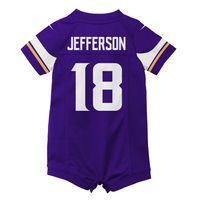 Newborn & Infant Nike Justin Jefferson Purple Minnesota Vikings Game Romper Jersey