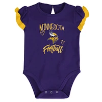 Newborn & Infant Purple/Gold Minnesota Vikings Too Much Love Two-Piece Bodysuit Set