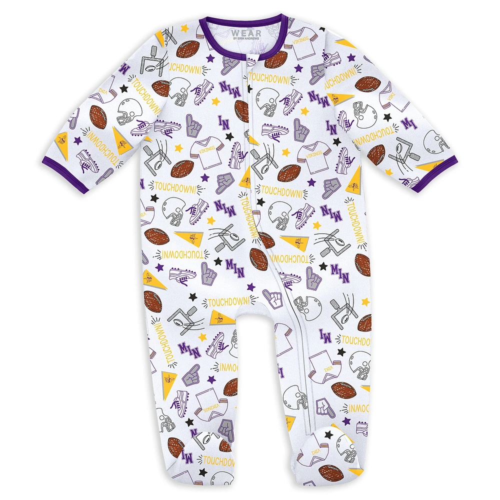 Newborn & Infant WEAR by Erin Andrews Minnesota Vikings Sleep Play Set