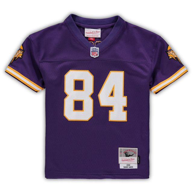 Maillot préscolaire Mitchell & Ness Randy Moss violet Minnesota Vikings 1998 retraité Legacy