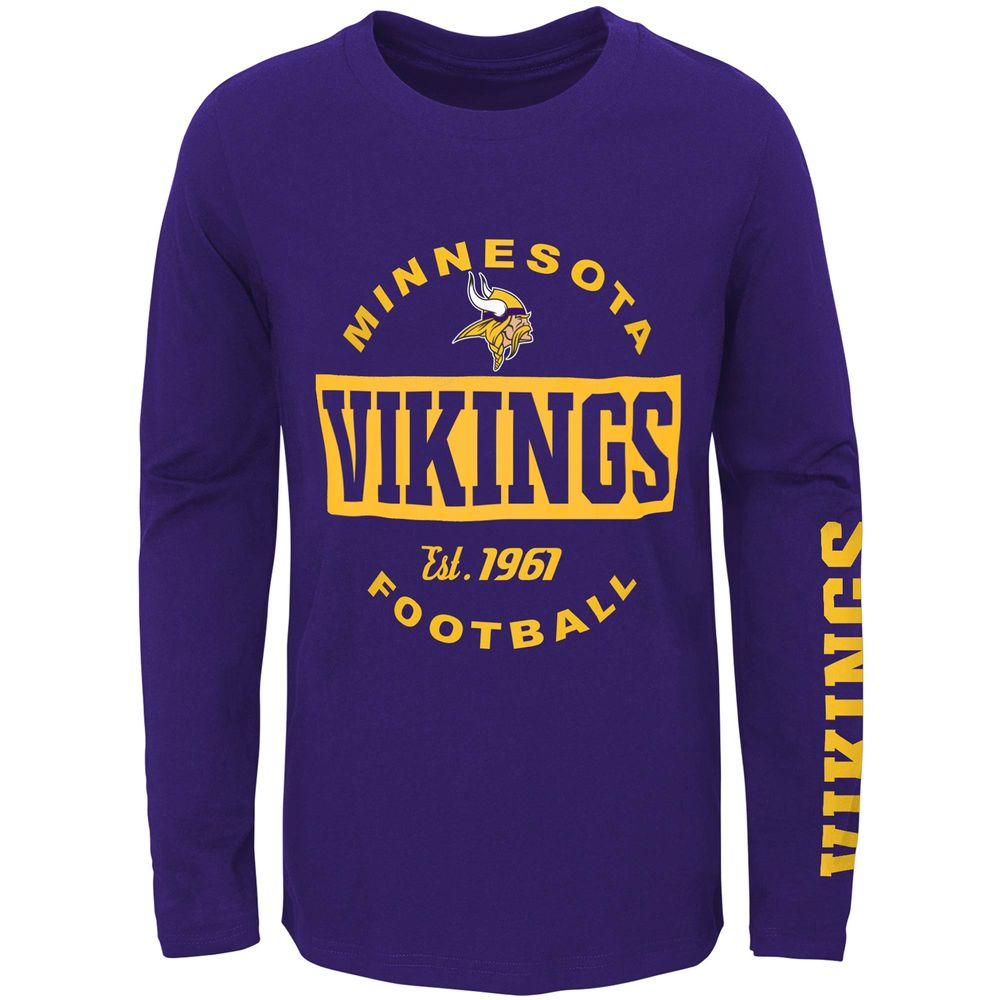 Minnesota Vikings Fanatics Branded T-Shirt Combo Pack - Purple/Heathered  Gray