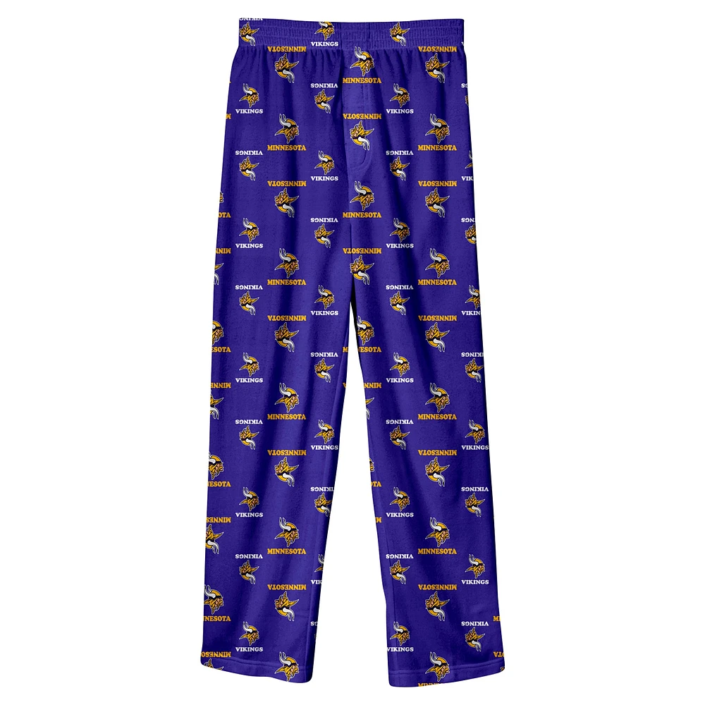 Pantalon de pyjama imprimé couleur équipe Minnesota Vikings violet préscolaire