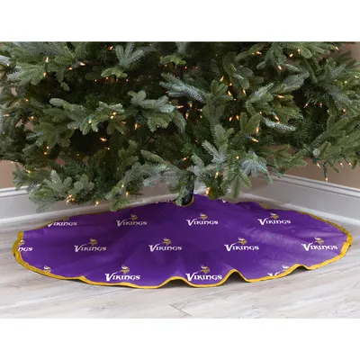 Purple Minnesota Vikings Micro Plush Christmas Tree Skirt