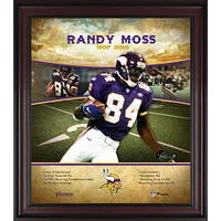 Randy Moss Minnesota Vikings Encadré 15" x 17" Profil de carrière du Temple de la renommée