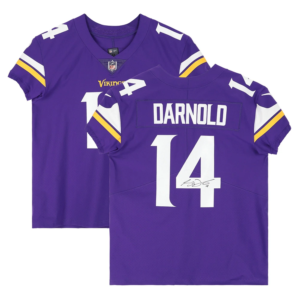 Maillot Nike Elite violet autographié par Sam Darnold des Minnesota Vikings