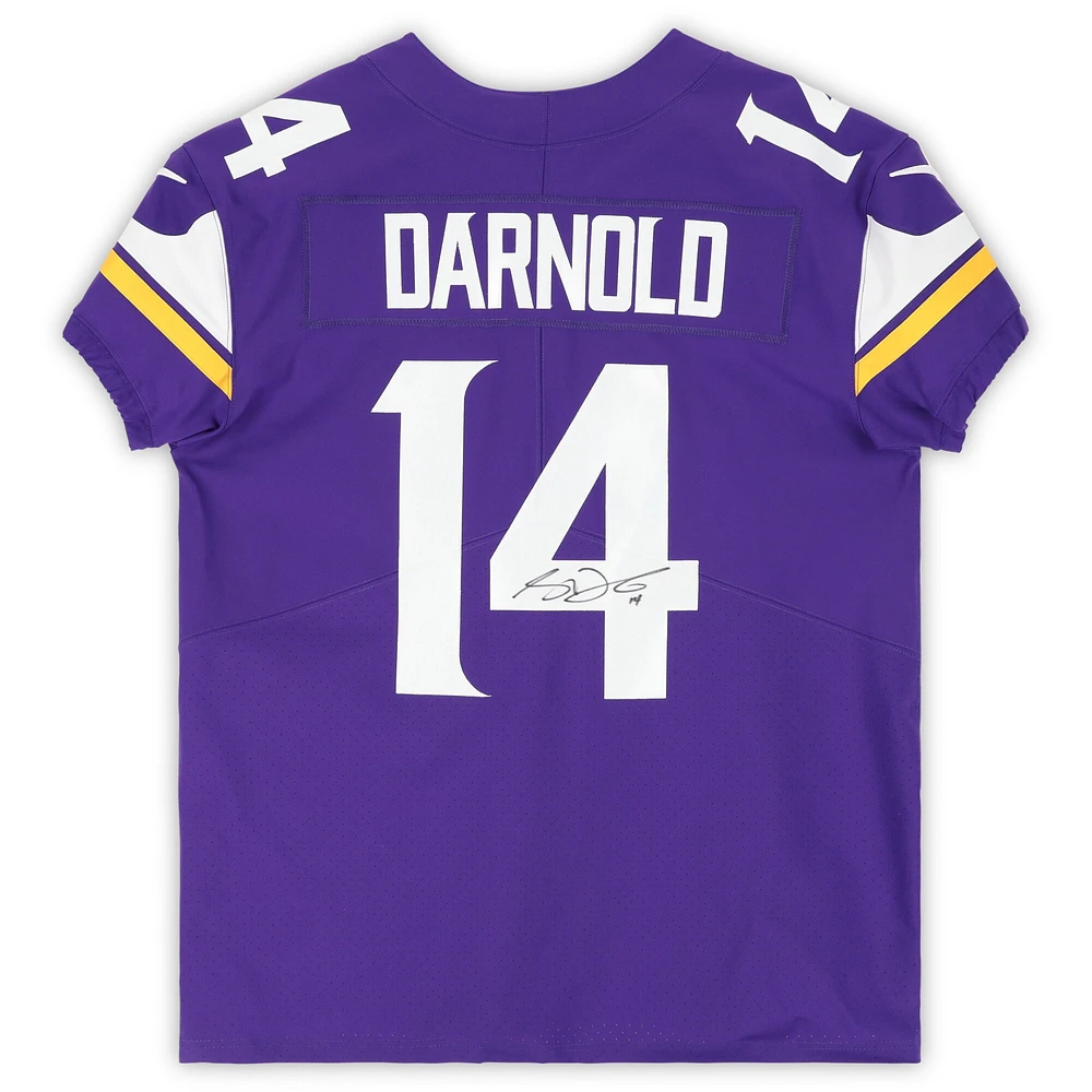 Maillot Nike Elite violet autographié par Sam Darnold des Minnesota Vikings