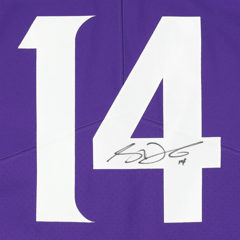 Maillot Nike Elite violet autographié par Sam Darnold des Minnesota Vikings