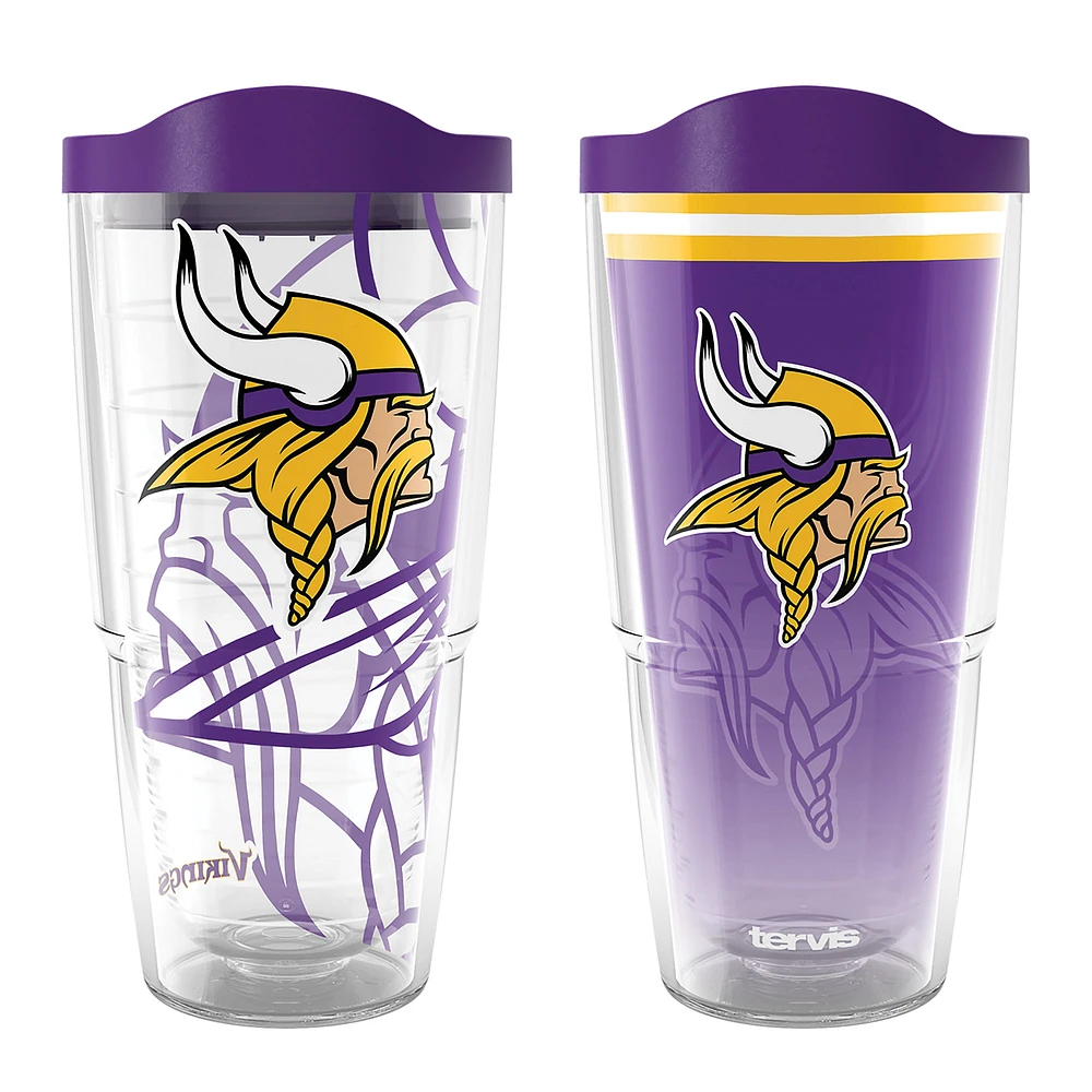 Tervis  Minnesota Vikings 24oz NFL 2 PACK Genuine & Forever Fan