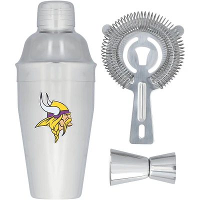 The Memory Company Minnesota Vikings Ensemble shaker, passoire et doseur en acier inoxydable