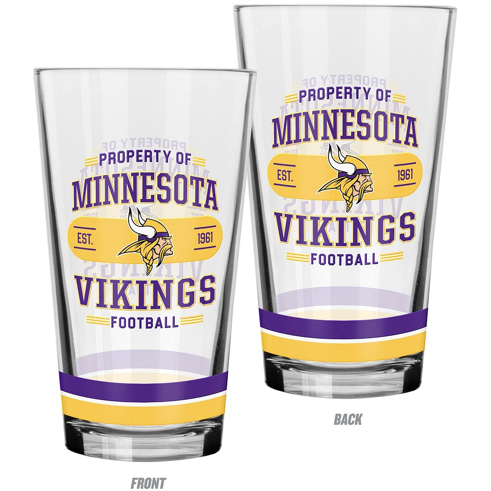 The Sports Vault Minnesota Vikings Ensemble de 2 verres à mélanger