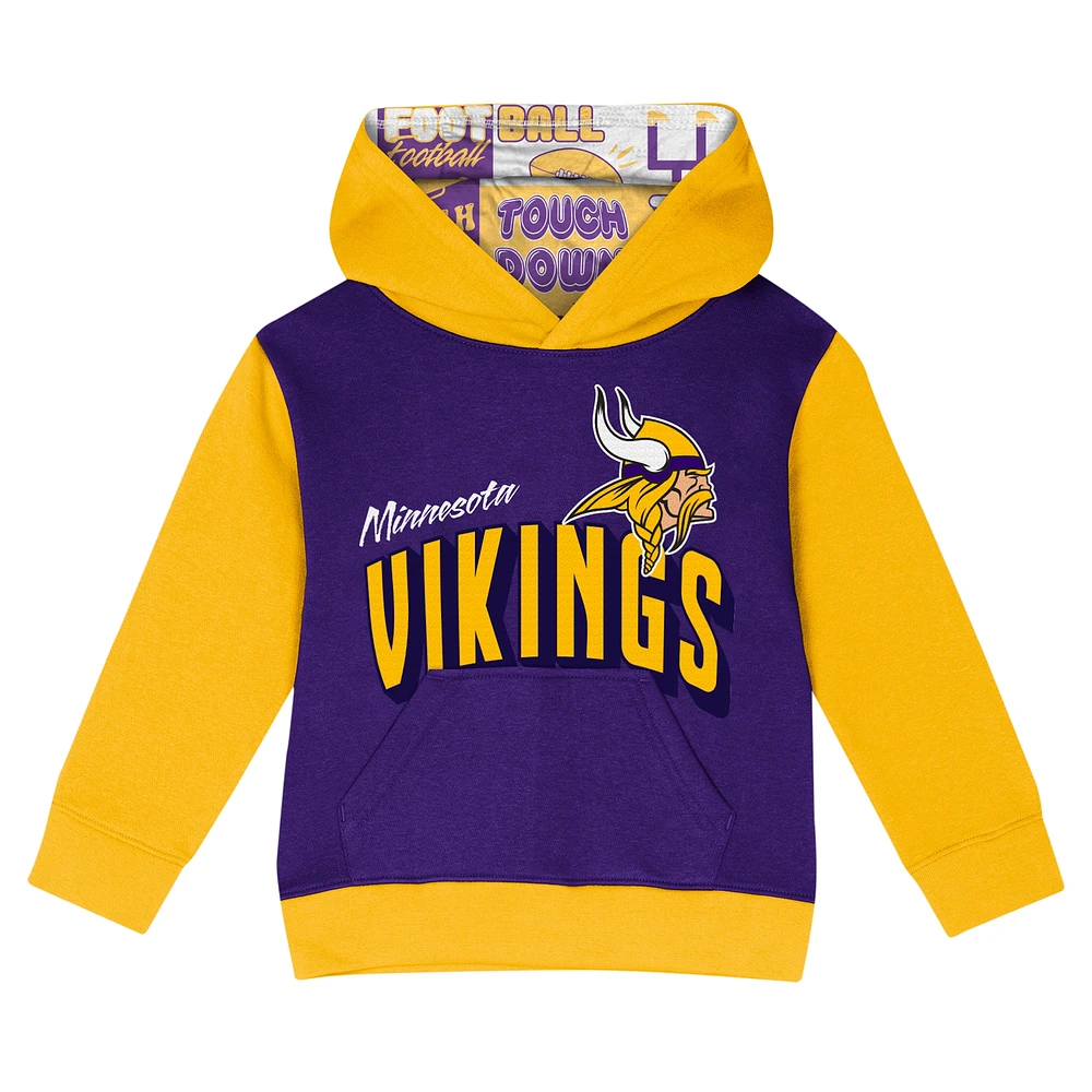 Toddler Minnesota Vikings Coin Toss Pullover Fleece Hoodie & Pants Set