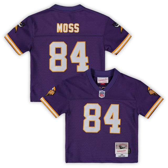 Maillot pour tout-petit Mitchell & Ness Randy Moss violet Minnesota Vikings 1998 retraité Legacy