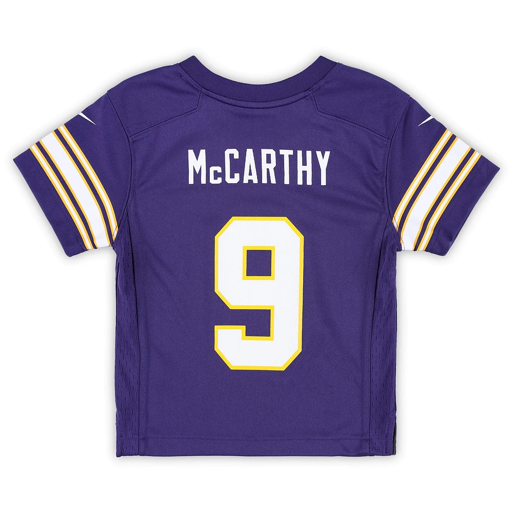 Maillot de jeu classique violet Nike J.J. McCarthy pour tout-petit des Minnesota Vikings