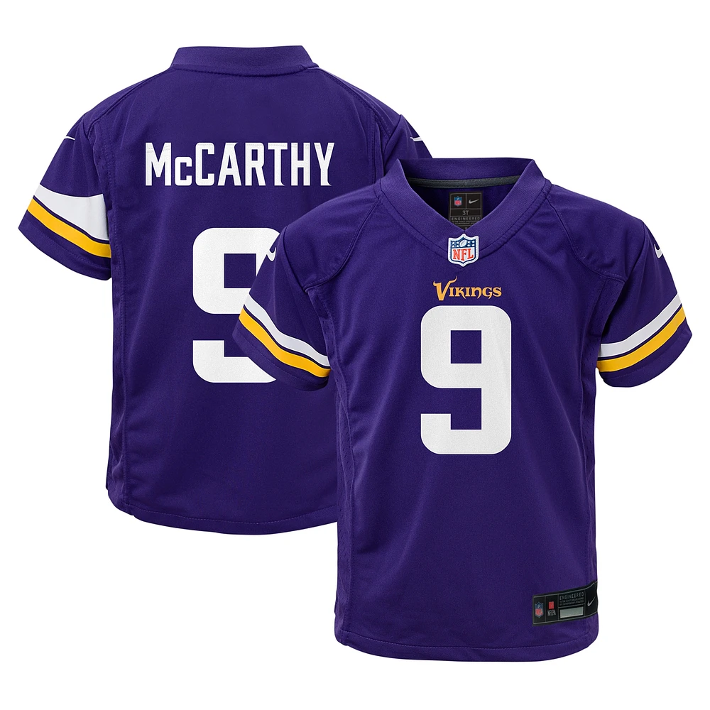 Toddler Nike J.J. McCarthy Purple Minnesota Vikings Game Jersey