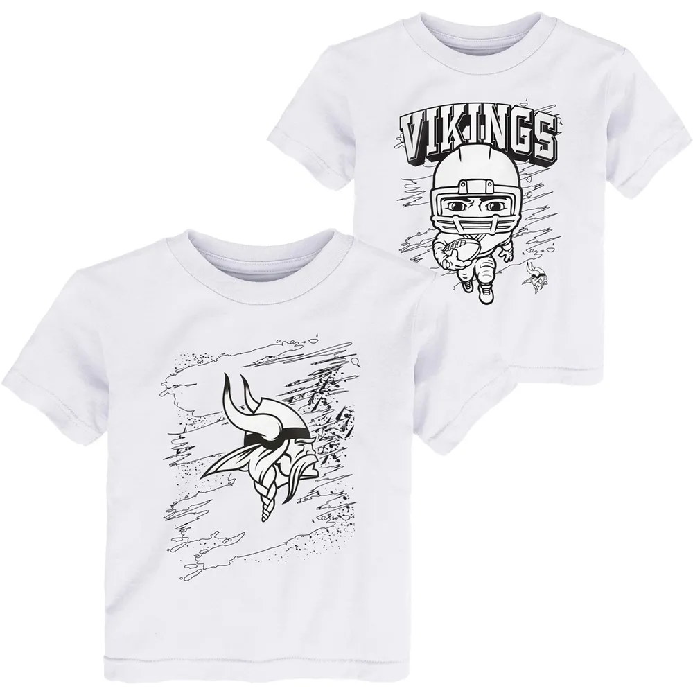 Lids Minnesota Vikings Toddler Coloring Activity Two-Pack T-Shirt Set -  White