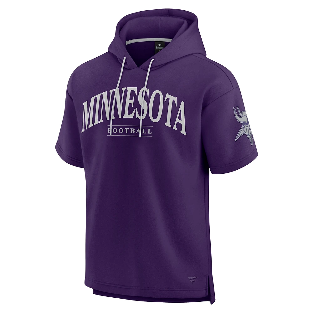 Sweat à capuche unisexe manches courtes Fanatics Purple Minnesota Vikings Elements Ready