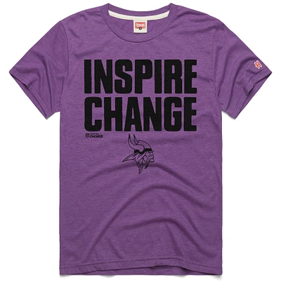 T-shirt unisexe violet hommage Minnesota Vikings 2024 Inspire Change Tri-Blend