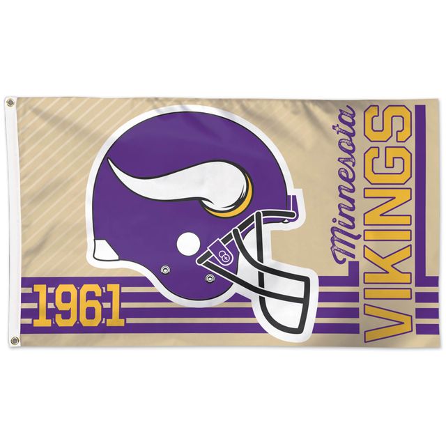 WinCraft Minnesota Vikings 3' x 5' Established Deluxe - Drapeau simple face