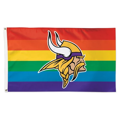 WinCraft Minnesota Vikings Drapeau de luxe 3 pi x 5 pi Pride 1 face