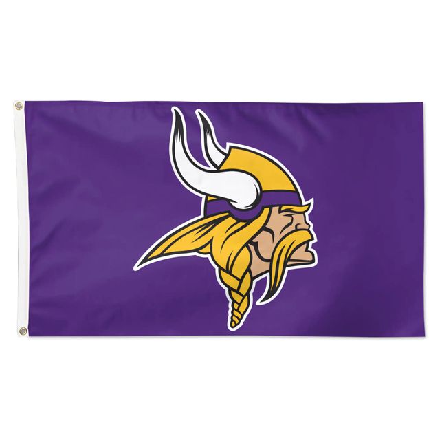 WinCraft Minnesota Vikings Drapeau simple face avec logo principal 3 pi x 5 pi